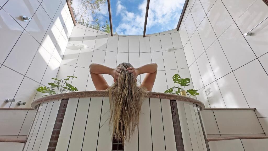 Luxury Chalet, Balcony, Garden View | Private spa tub