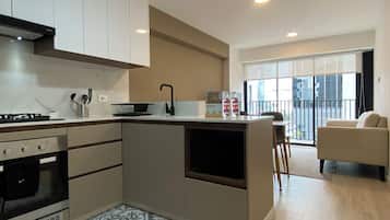 Apartment, 1 Bedroom, Balcony | Private kitchen