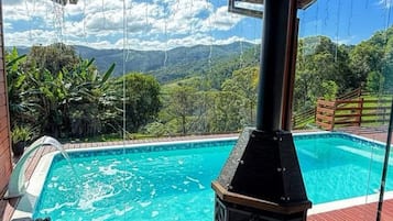 Casa de campo premium, acesso à piscina, vista para a montanha | Piscina