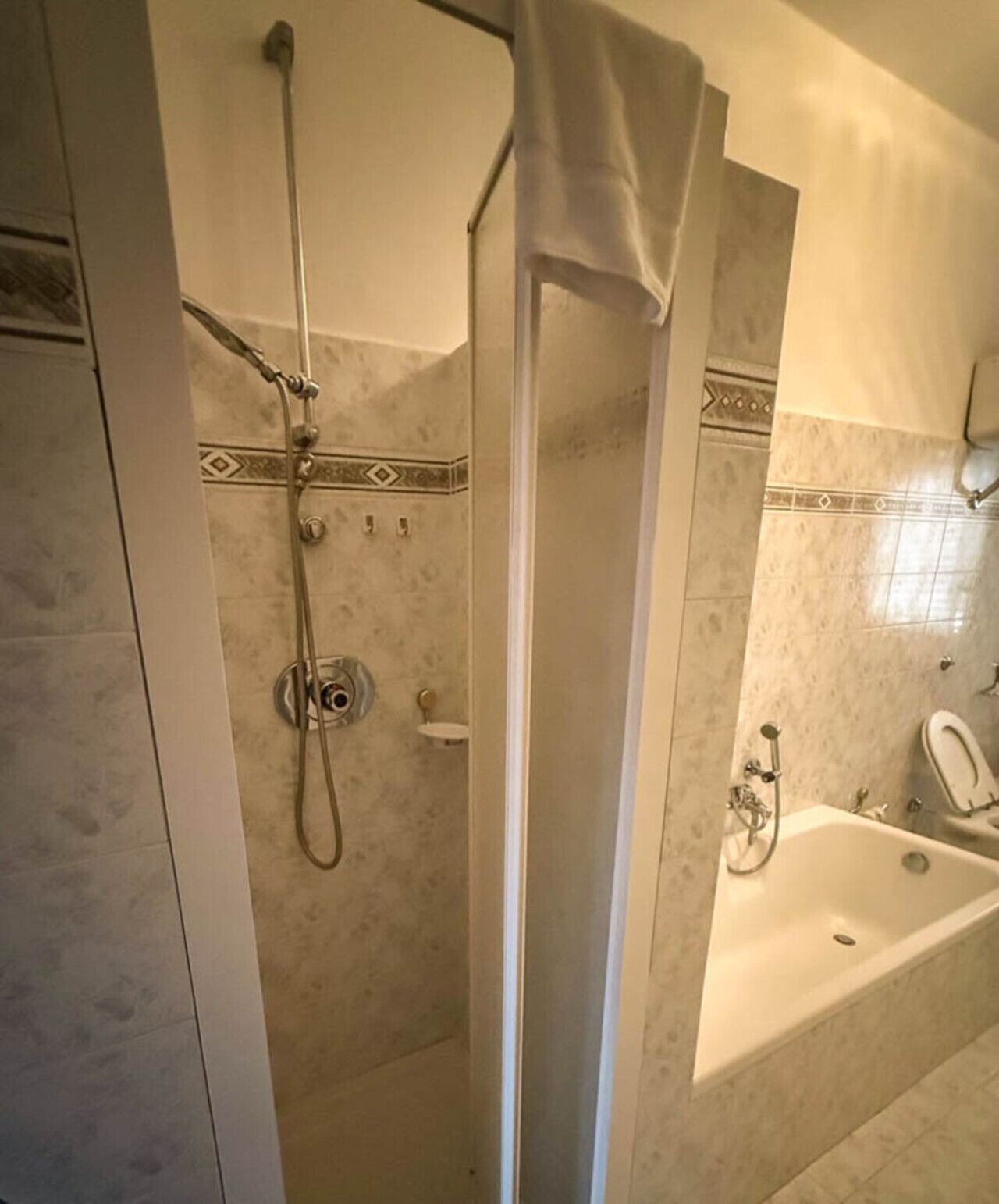 Hair dryer, towels