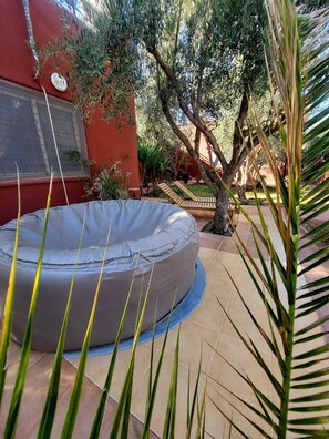 Terrace/patio - "Ferme des oliviers" Guest house. (Marrakesh)