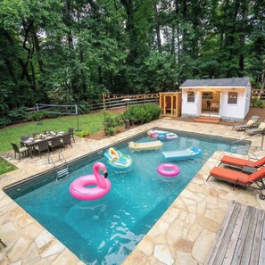 Outdoor pool - Pool, Hot Tub, Movie & Game Room, Sauna - Luxurious Escape (Marietta)