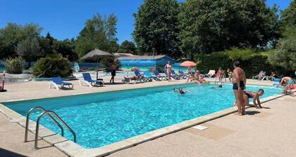 🌞 Air-conditioned mobile home 6 pers - Camping 3⭐ avec piscine - Landes - dès 70€/nuit