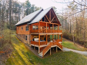 Exterior - Serenity Now | Hocking Hills, Covered Hot Tub (Logan)
