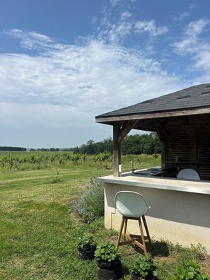 Property grounds - Cosy 2-bedroom cottage among vineyards & forest — Bordeaux region (Massugas)