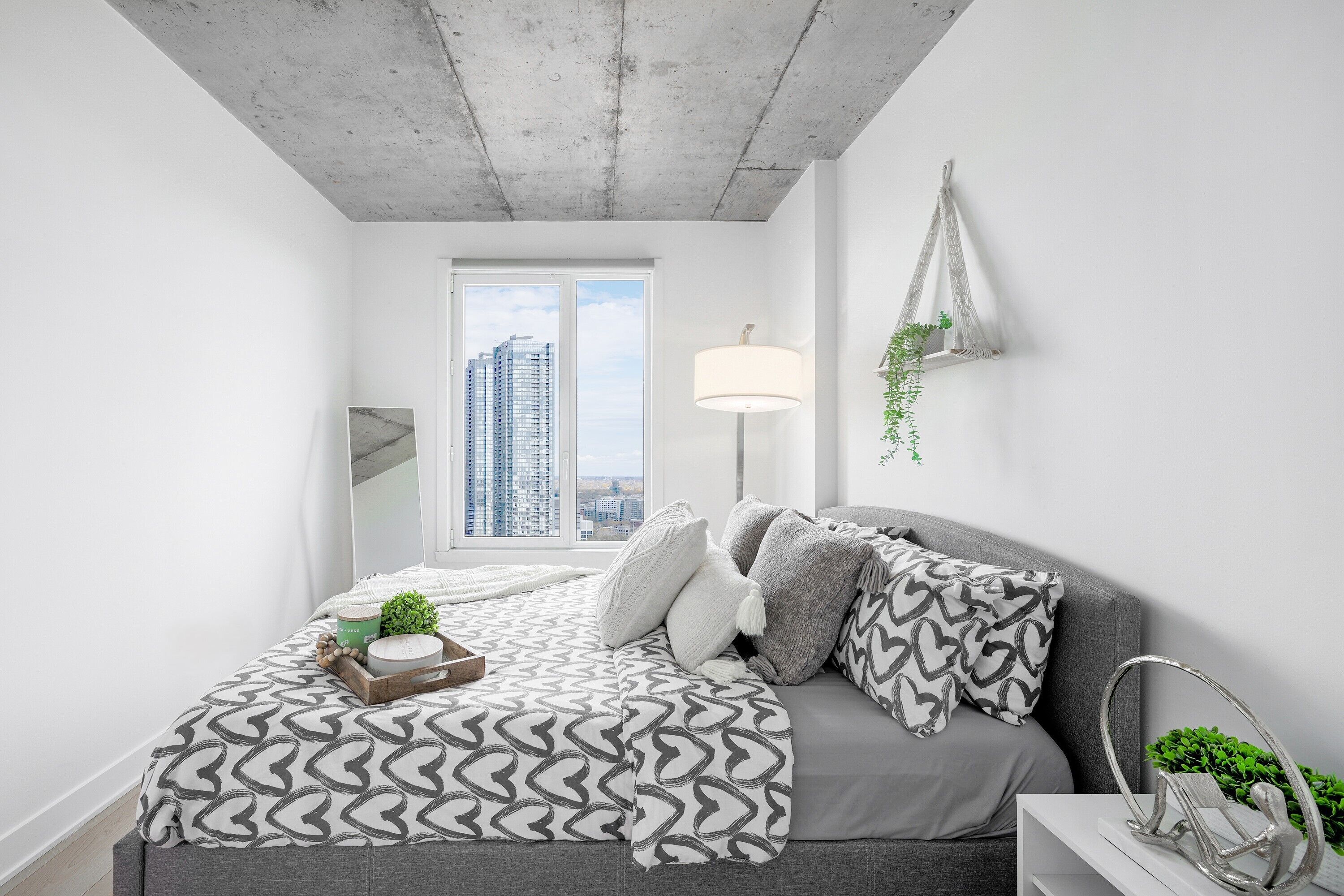 シティ ペントハウス クイーンベッド 1 台 キッチン シティビュー