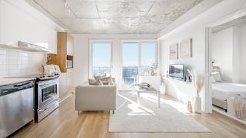 Exclusive Suite, 1 Queen Bed, Kitchen, City View | Balcony