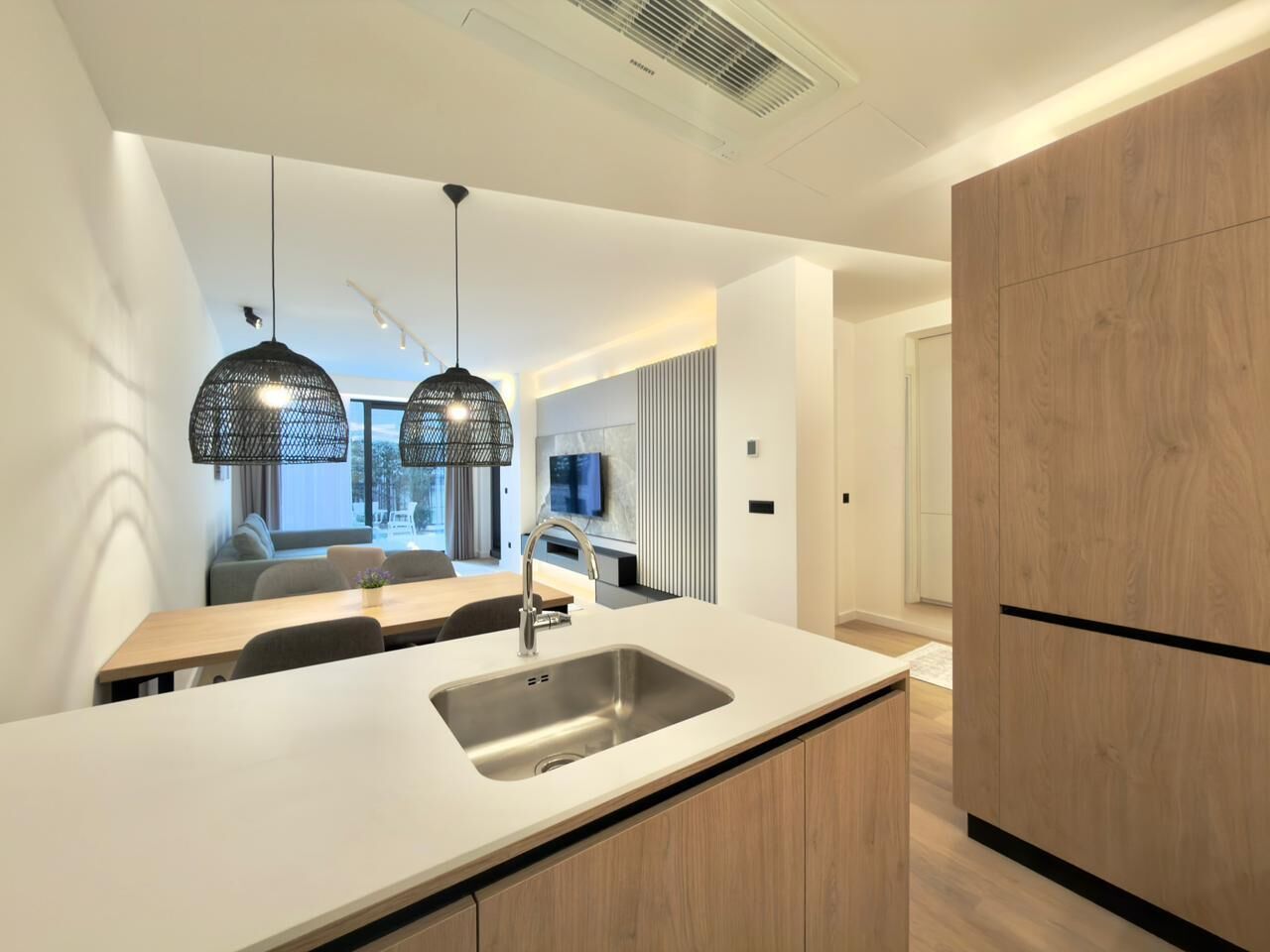 Deluxe-lejlighed - terrasse - udsigt til have | Interiør