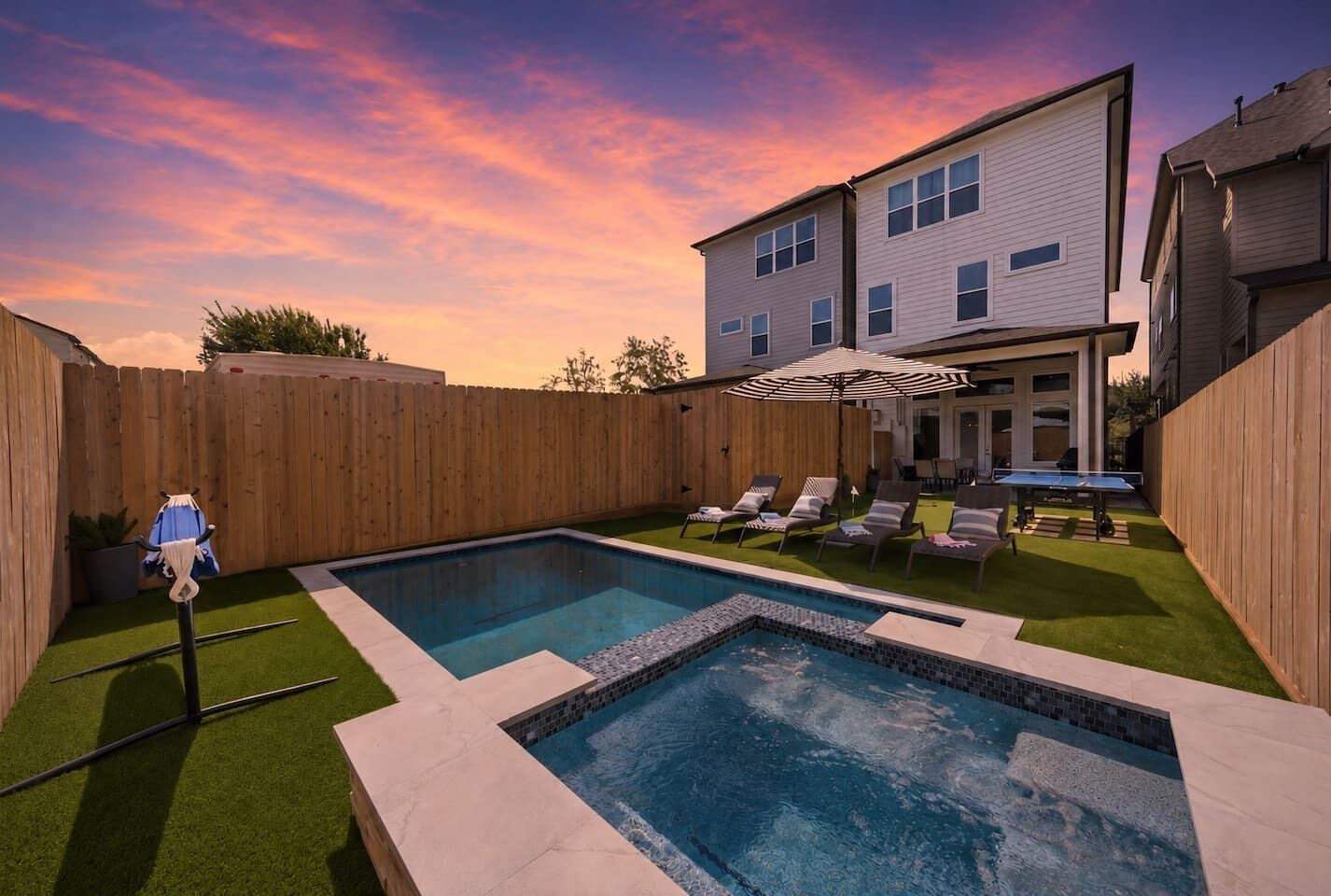 A heated pool