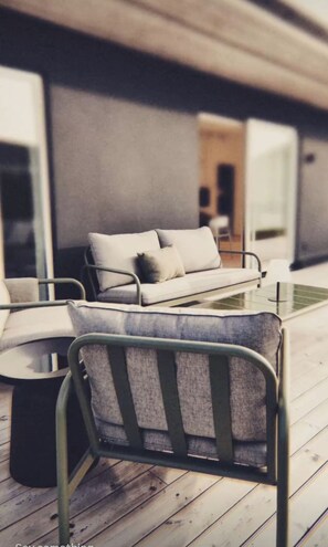 Villa, 3 soverom, tilgjengelighetstilpasset, peis | Balkong
