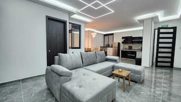 Deluxe-lejlighed - byudsigt | Opholdsområde