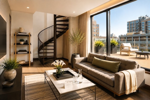 Penthouse, Terrace | Premium bedding, down comforters, in-room safe, individually decorated