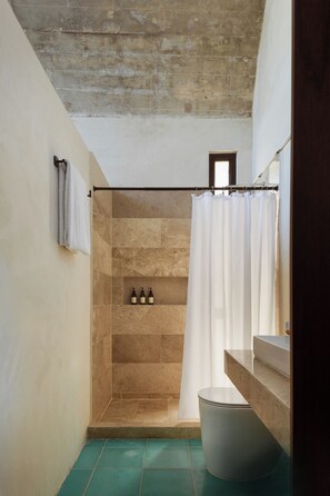 基本雙人或雙床房, 庭園景 | 浴室