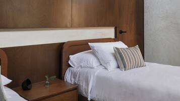 Habitación básica con 1 cama matrimonial o 2 individuales, vista al patio