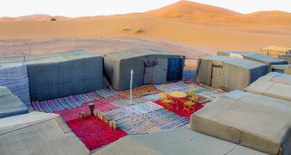 Campsite. Where you are you going to spend your nights in desert.