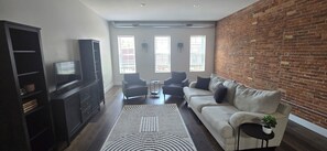 Living area - Industrial Modern Loft in Historic Downtown Miamisburg (Miamisburg)