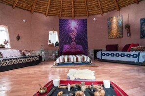 Interior - Magic house with alpacas and sacred temple (maloca) (Cusco)