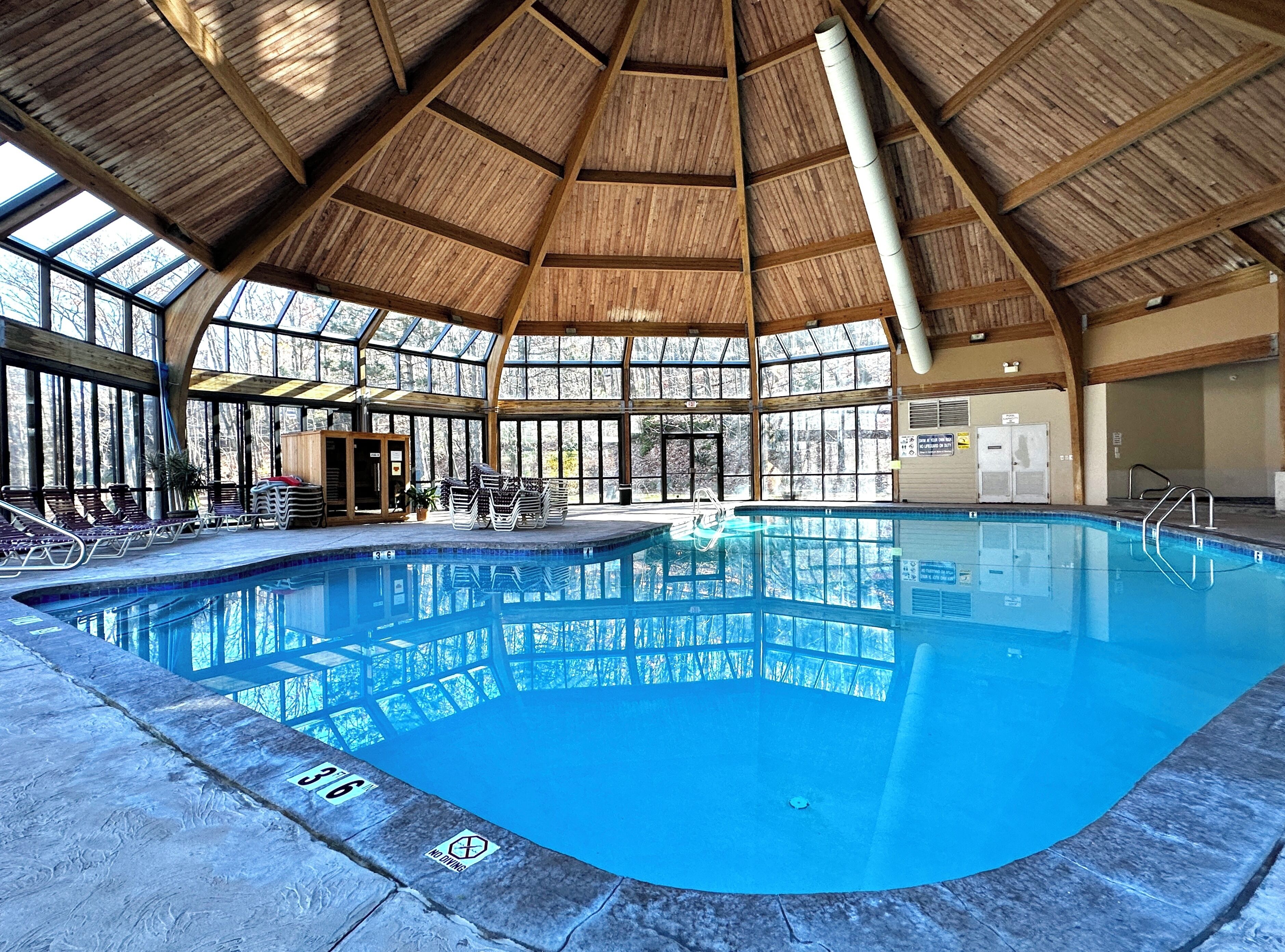 Indoor pool, a heated pool