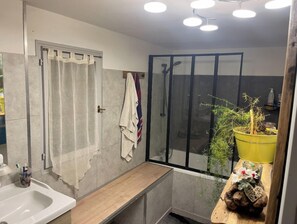 Shower, hair dryer, towels, toilet paper - Country house with woodturning presentation (Saint-Félix-Lauragais)
