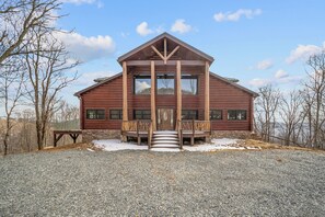 Exterior - Private Luxury Mountain Retreat | Hot Tub, Epic Views, Game Room, Sleeps 16 (Banner Elk)