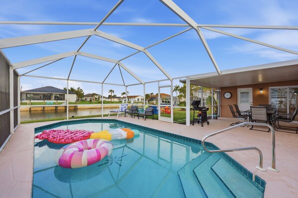 A heated pool