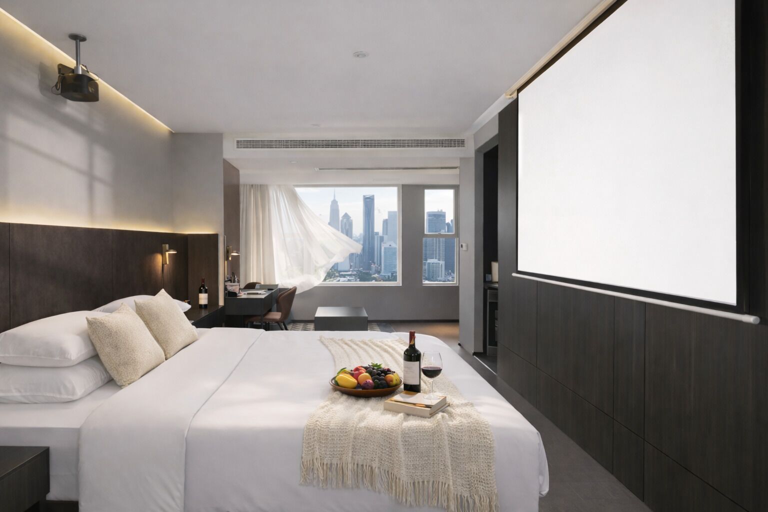 Kahden hengen luksushuone, kaupunkinäköala