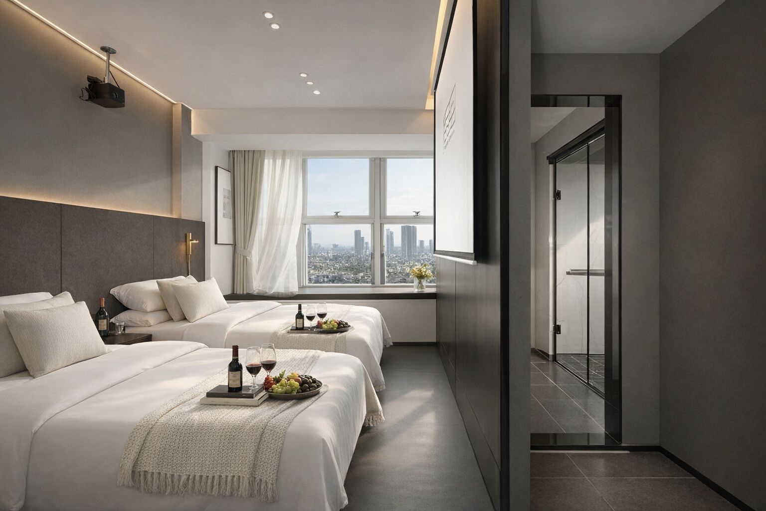 Senior Twin Room, City View