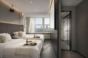 Senior-Zweibettzimmer, Stadtblick