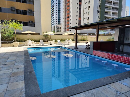 506A|Fully equipped apartment in Boa Viagem with ocean view and 5 minutes from the airport.