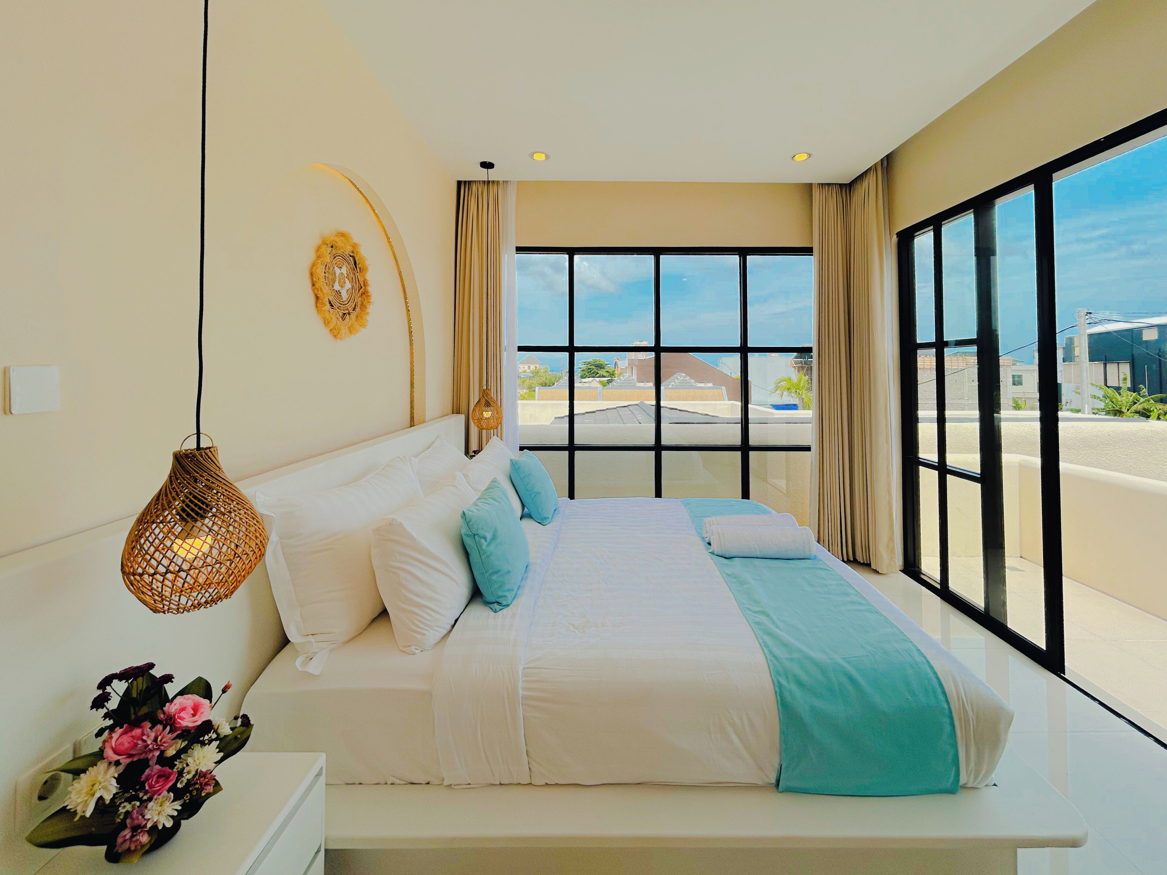 Villa, balcon, vue océan