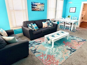 Living area - Walking distance to the Beach! 2 kitchens! Ground floor access! (Galveston)