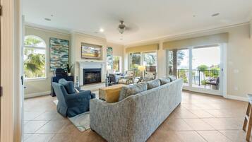 Luxury Condo, Partial Ocean View | Living area