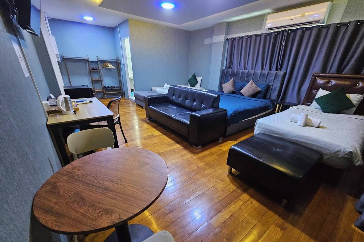 Family King & Twin 4 people | มินิบาร์ฟรี, ผ้าปูที่ นอน