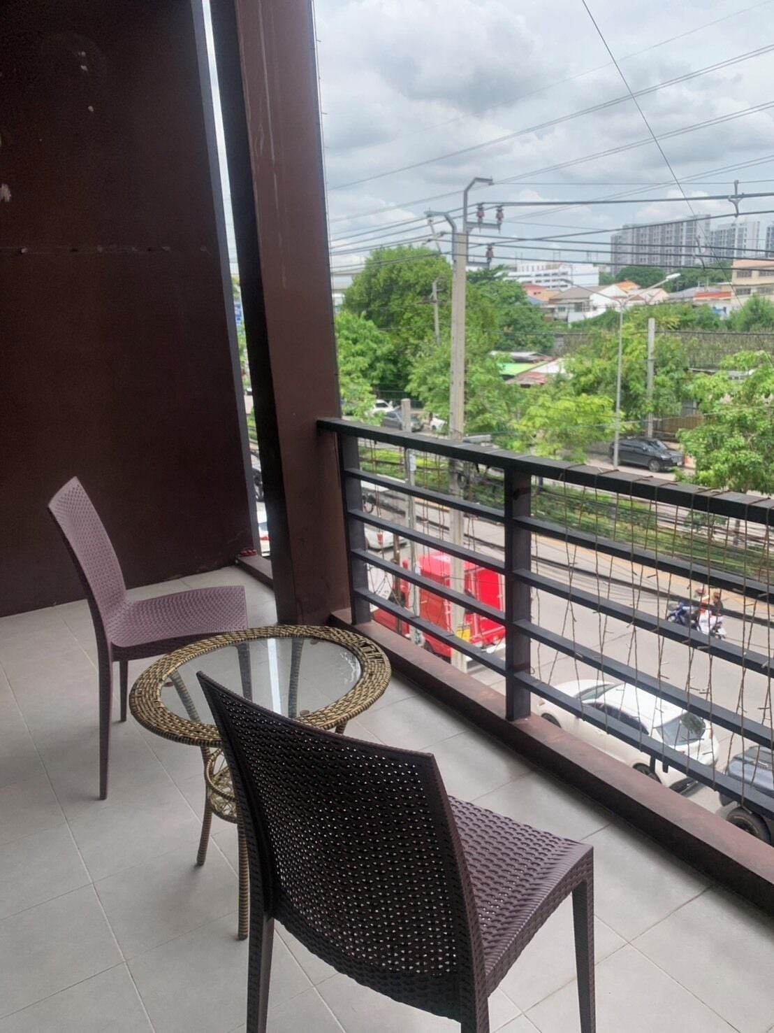 Twin bed | Terraza o patio