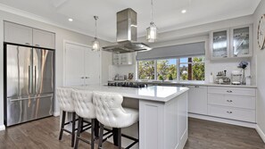 Fridge, microwave, oven, stovetop - Hearth Haven Retreat on Triton (North Rothbury)