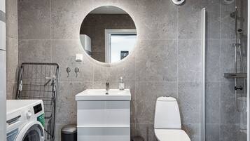 Shower, hair dryer