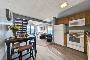 Fridge, microwave, oven, stovetop - Lakefront Condo + Views + Near Dining and Skiing | Beach Front Perch (South Lake Tahoe)