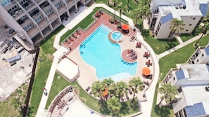 Pool - Bahia Mar 372 - Quaint & Casual;Beachfront sundeck;Pools;Walk-up (South Padre Island)