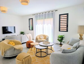 Living area - Villa Néréa - 4 Bedrooms, pool near the lagoon (Saint-Paul)