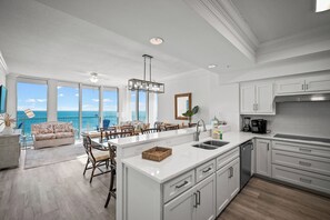 Fridge, microwave, oven, stovetop - Luxury Gulf Front Unit-Stunning Gulf and Pass Views-Signature Properties (Orange Beach)