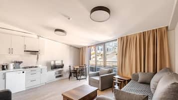 Penthouselejlighed - balkon - byudsigt | Opholdsområde