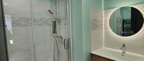 Shower, hair dryer