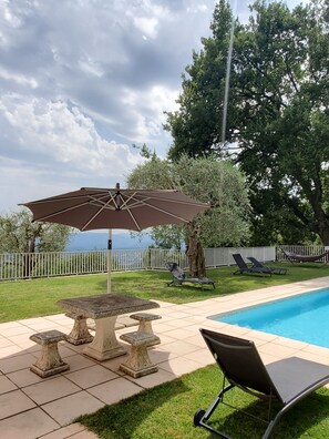 Outdoor pool, a heated pool - Quiet South Facing Villa with Pool. Panoramic view! (Grasse)