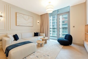 Living area - Urban Haven l Pool, Gym & Spectacular View (Dubai)