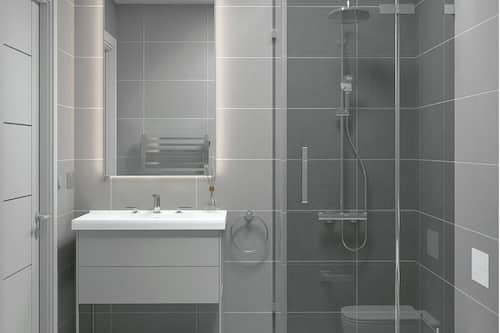 Shower, towels, soap, shampoo
