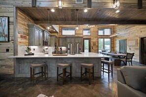 Interior - Sleeps 36, Luxury Cabin on Creek Game Room, HotTub, playset, privacy, paved road (Broken Bow)