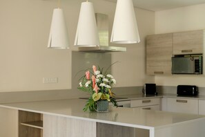 Private kitchen - Refined 3-Bedroom Villa / Infinity Pool & Golf View (Bel Ombre)