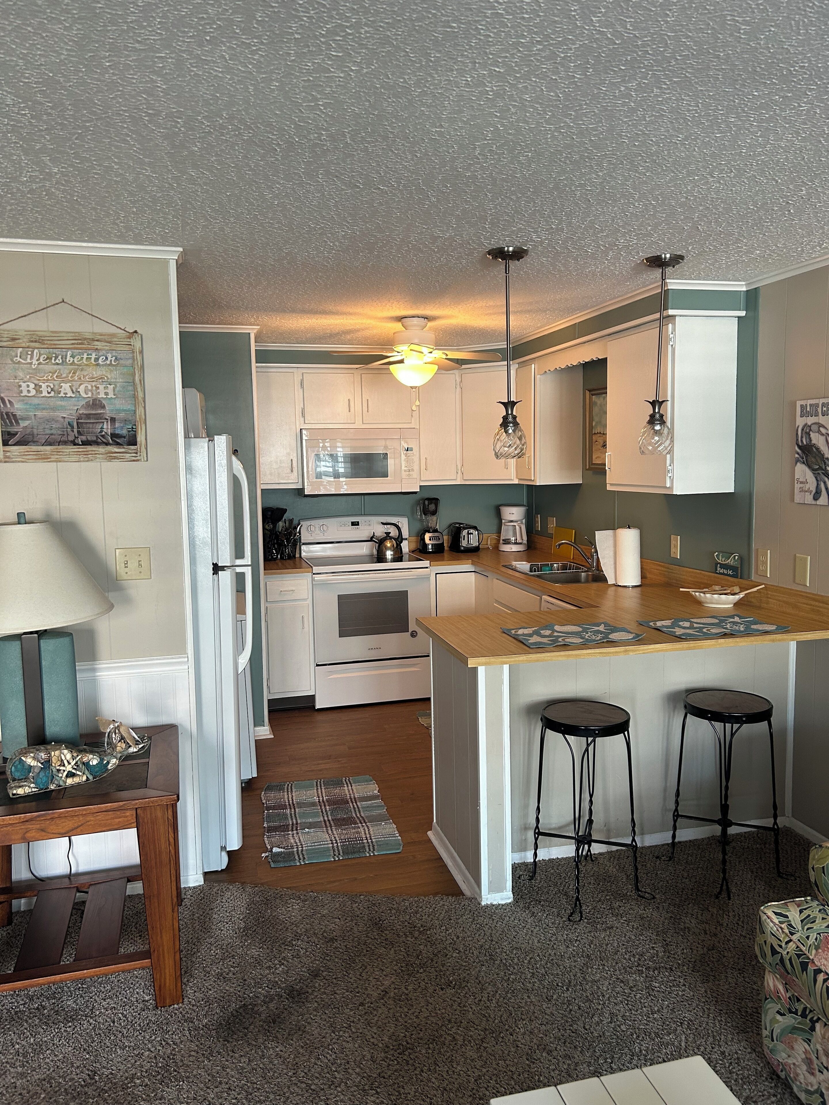 Microwave, oven, stovetop, dishwasher