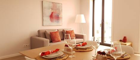 Standaard appartement, uitzicht op het water | Dineren