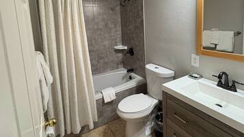 Hair dryer, towels